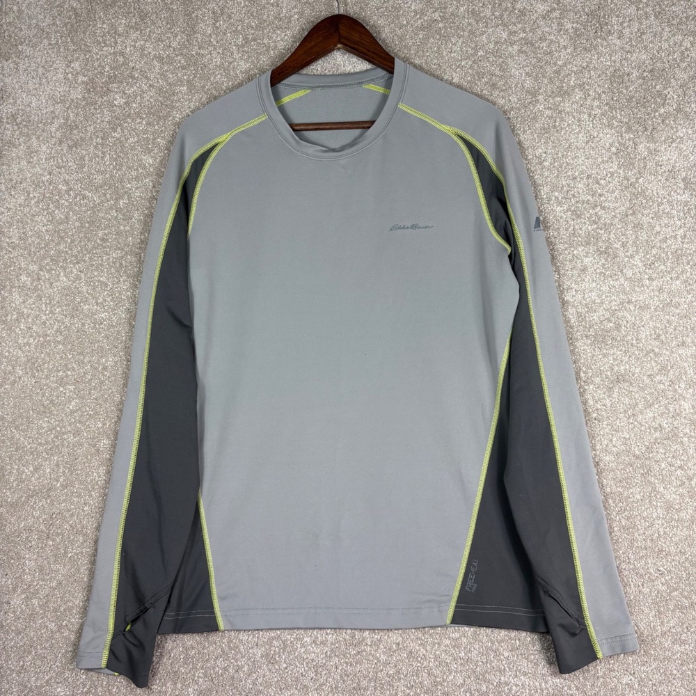 Eddie Bauer First Ascent FreeHeat Pro Grey Base Layer Long Sleeve Shirt Mens L